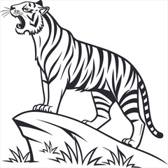 tiger cartoon vector illustration