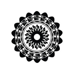 Vector abstract mandala pattern. Art on the wall. Coloring book Lace pattern The tattoo. Design for a wallpaper Paint shirt and tile Sticker Design, Decorative circle ornament in ethnic oriental style