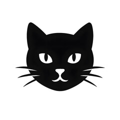 Cat face illustration vector silhouette