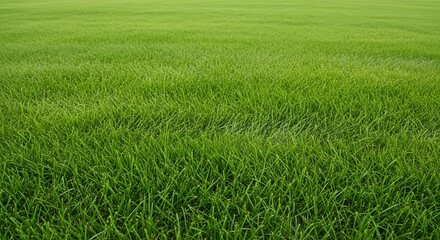Obraz premium Ai generated image of a vibrant green lawn stretches out, offering a textured background that captures the essence of natures freshness and the tranquility of a summer day