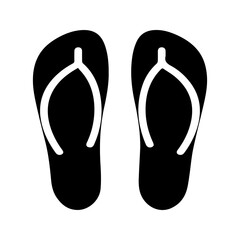  slippers icon white on background