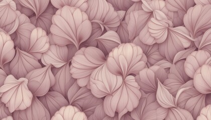 Fototapeta premium Delicate Petal Symphony: An artistic composition of intertwined flower petals creates a seamless texture of soft hues, evoking a sense of gentle beauty and serenity.