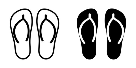  slippers icon white on background