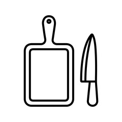  knife icon white on background