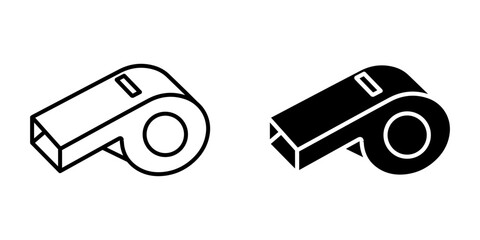 whistle icon white on background