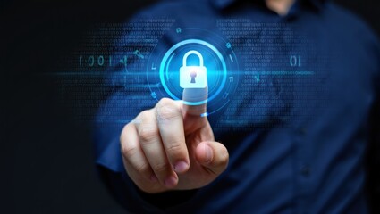 Digital Security Lock with Fingerprint Touch on Binary Code