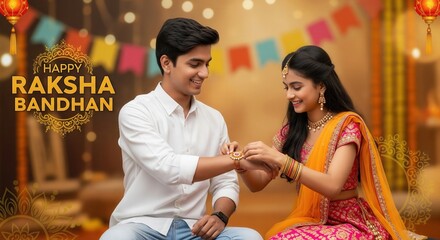 Sister Tying Rakhi to Brother – beautiful Raksha Bandhan picture