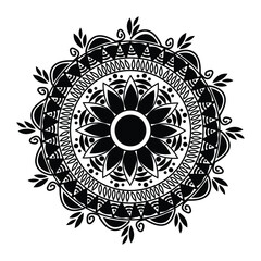 Vector abstract mandala pattern. Art on the wall. Design for a wallpaper Paint shirt and tile Sticker Design, coloring book Lace pattern The tattoo. Decorative circle ornament in ethnic oriental style