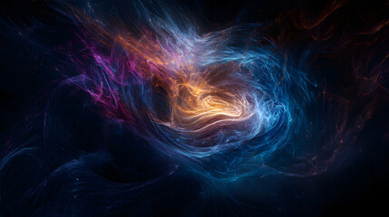 Fototapeta premium An intricate digital design with flowing organic textures symbolizing connection, harmony, and the fluidity of technology.