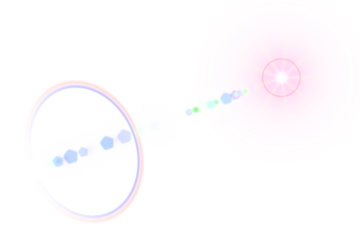 Futuristic energy beam with glowing hexagons and starburst core on isolated transparent PNG background. For sci-fi compositing and visual effects