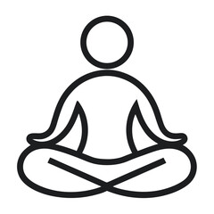 Yoga Pose Vector Icon for Meditation and Wellness