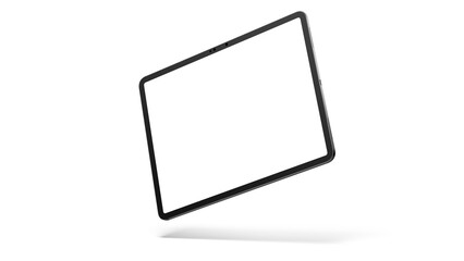 Mockup iPad on an isolated background for web design and UX/UI. Side view with transparent screens.