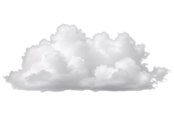 Fluffy Cumulus Cloud: Ethereal Beauty on a Minimalist White Background