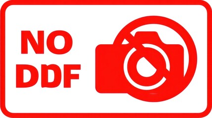 Fototapeta premium No photography sign prohibition