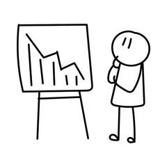 Hand Drawn Stickman drawing art in transparent background 