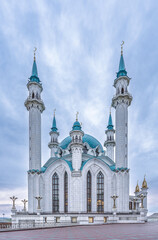 Kul Sharif mosque in Kazan Kremlin, Tatarstan, Russia. It is tourist attraction of Kazan.
