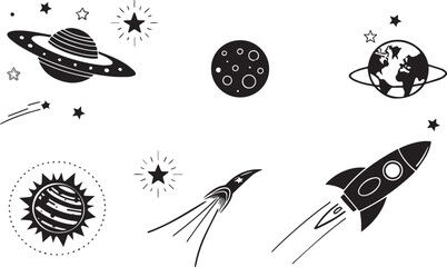 set of space icons