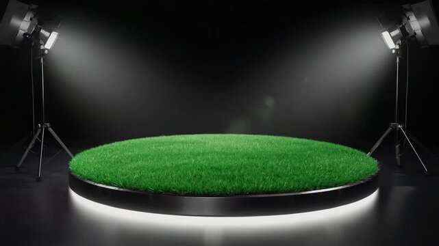 studio shot of a stage spotlight