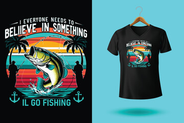 Fishing typography and creative t-shirt design, motivational typography, vector design