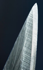 sharpened kitchen knife edge macro