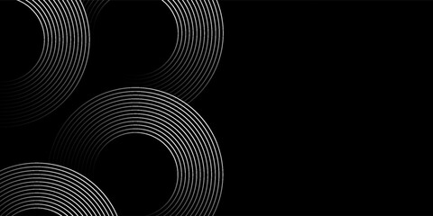 Circular spiral sound wave rhythm from lines.vector