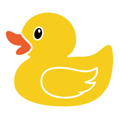 Yellow duck icon. isolated on white background
