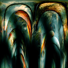 abstract painting of a woman