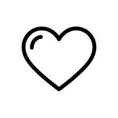 Simple outline of a heart shape