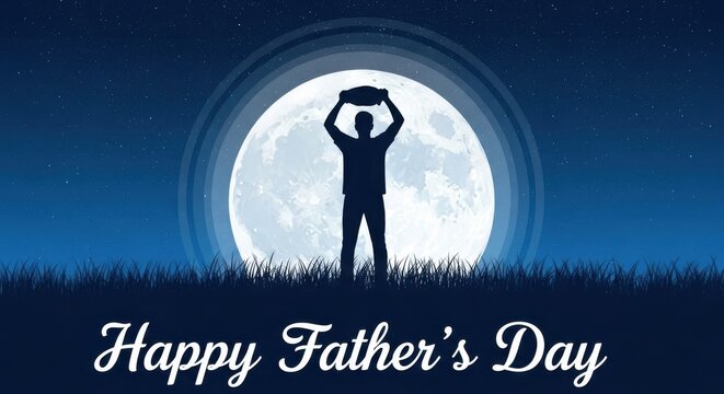 Happy Father's Day Celebration Under the Full Moon