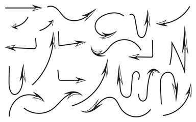 Creative Curved Arrow Set for Diagrams and Presentations.