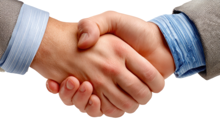 Handshake Deal: Two hands clasped in a firm handshake, symbolizing a successful agreement. A symbol of trust and collaboration, captured in a vivid close-up.