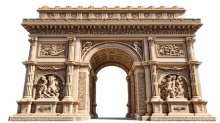 Triumphal Arch: A monumental structure of architectural wonder and grandeur. Exuding timeless beauty, the intricate design and the sheer scale of this building evoke a sense of wonder and admiration.