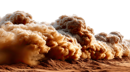 Sandstorm Fury: A breathtaking display of nature's raw power, a massive sandstorm erupts across the desert landscape, churning up the earth in a display of dramatic spectacle.