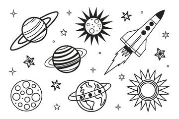 Collection of 30 minimalist black and white vector illustrations—perfect for graphic design, logos, icons, stickers, or creative print projects.