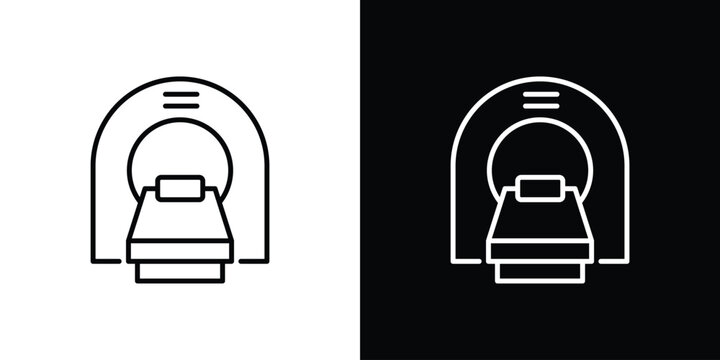 Tomography icons. linear trend modern icons set