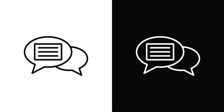 Text chat icons. linear trend modern icons set
