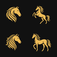 Elegant Premium Horse Logo Set  Luxury Vector Designs for Branding & Business