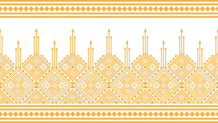 Ethnic pattern, golden seamless tribal, mexican, aztec and mayan style, vector background, ethnic geometric print wallpaper.