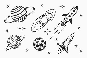 Collection of 30 minimalist black and white vector illustrations&mdash;perfect for graphic design, logos, icons, stickers, or creative print projects.