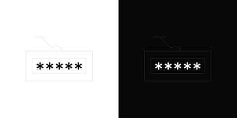 Password phishing icons. linear trend modern icons set © Bell