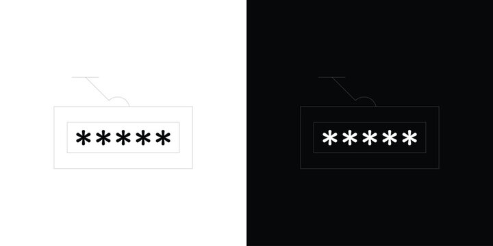 Password phishing icons. linear trend modern icons set