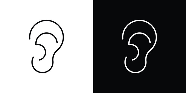 Otitis icons. linear trend modern icons set