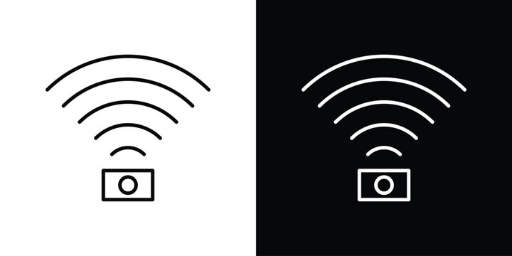 Motion sensor icons. linear trend modern icons set