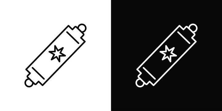 Mezuzah icons. linear trend modern icons set