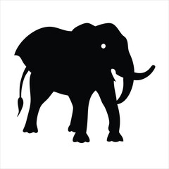 African Elephant Animal Cartoon Character Vector Illustration

