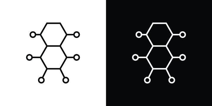 Hormones icons. linear trend modern icons set