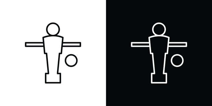 Foosball icons. linear trend modern icons set