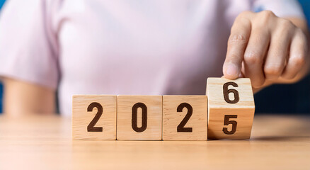 Naklejka premium Change 2025 2026