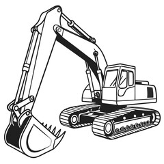 Excavator construction machine heavy equipment digger