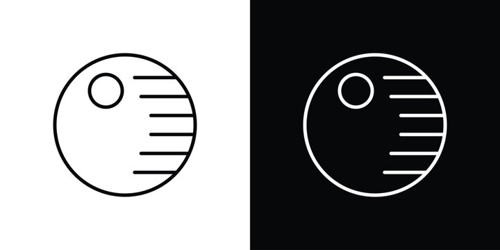 Death star icons. linear trend modern icons set